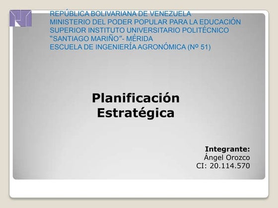 Mapa conceptual Planificación Estratégica
