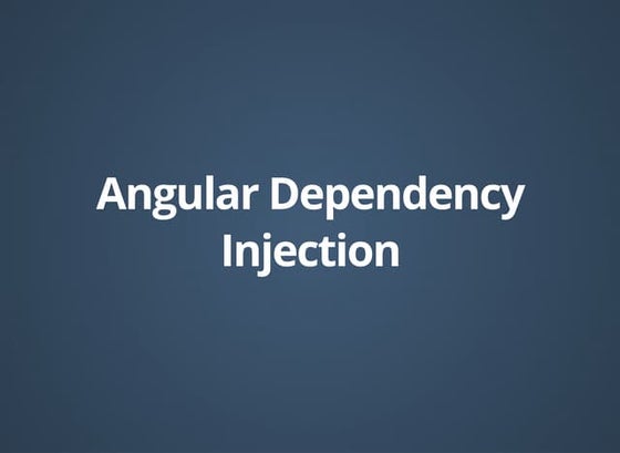 AngularJS - dependency injection