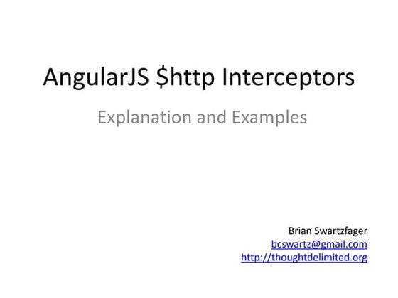 AngularJS $http Interceptors (Explanation and Examples)