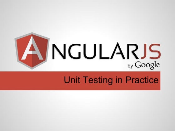 Angularjs - Unit testing introduction