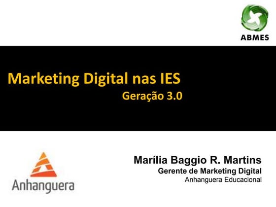 Marketing Digital nas IES
