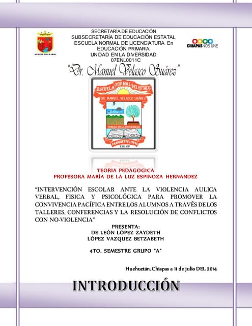 Anteproyecto de incidencias primarias