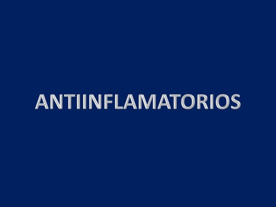 Farmacologia: Antiinflamatorios, AINES