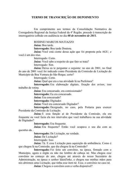 Ação civil pública de improbidade administrativa   caso da compra de ambulânc...