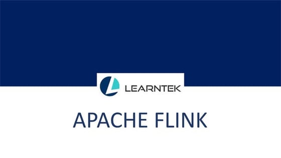 Apache Flink Online Training