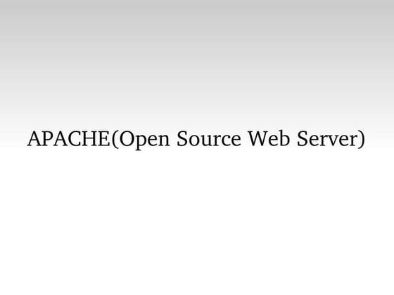 Apache ppt