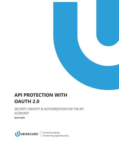 Protecting your APIs with OAuth 2.0