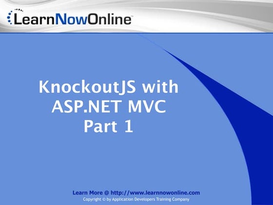 KnockOutJS with ASP.NET MVC