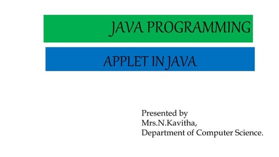 Applet in java new