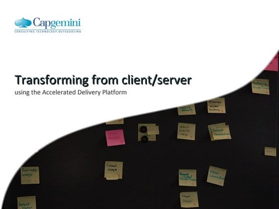 Application Migration using the Accelerated Delivery Platform