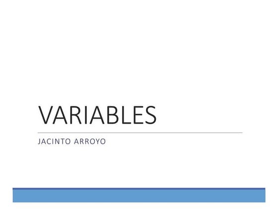 Aprendiendo sobre las variables