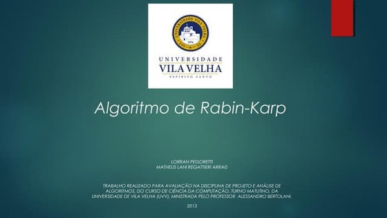 Algoritmo de Rabin-Karp