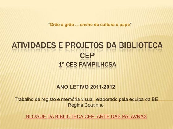 Atividades biblioteca CEP 