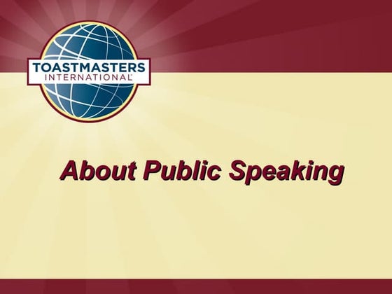 Pulic Speaking
