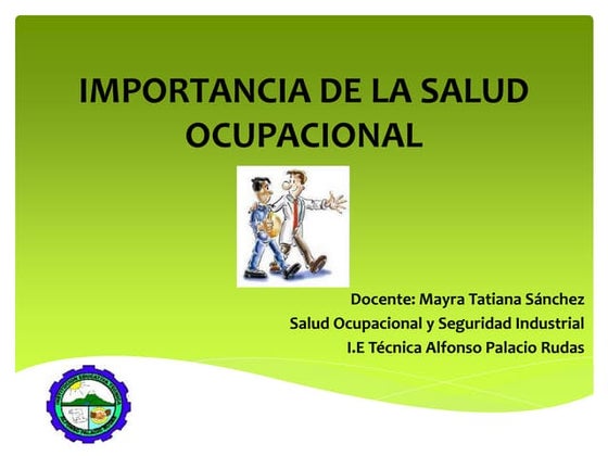 Areas de la salud ocupacional