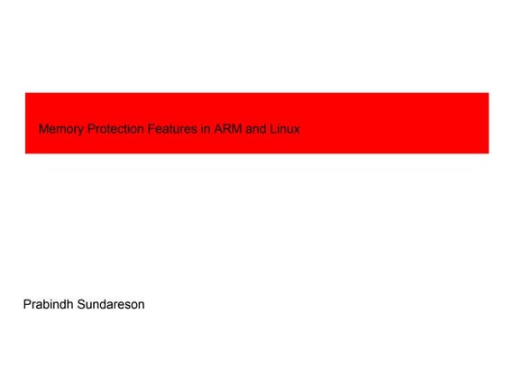 ARM Linux Embedded memory protection techniques