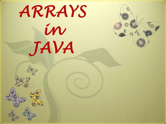 Arrays in Java
