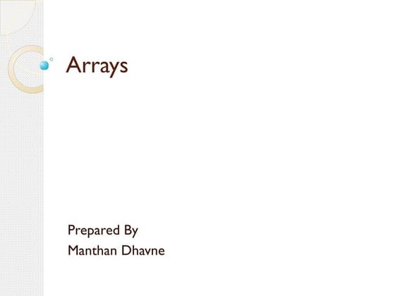 Arrays