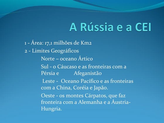 A rússia e a cei