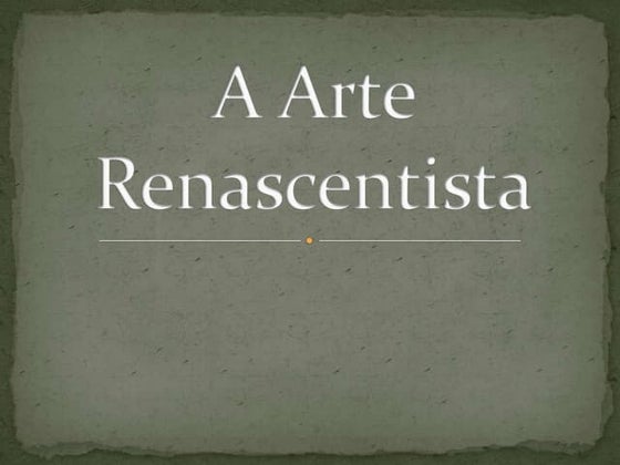 Arte renascentista 