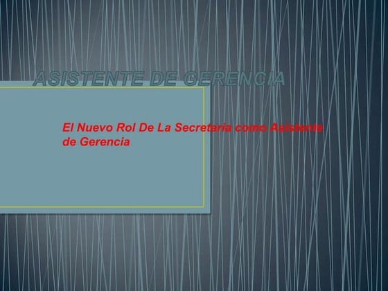 Asistente de gerencia