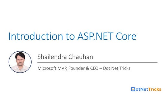 Getting Started ASP.NET Core Training ,Tutorial - Beginner to Advance