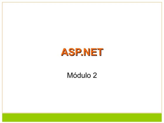 ASP.Net   Módulo 2