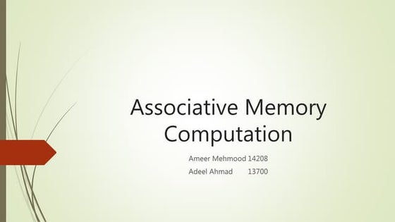 Associative memory 14208