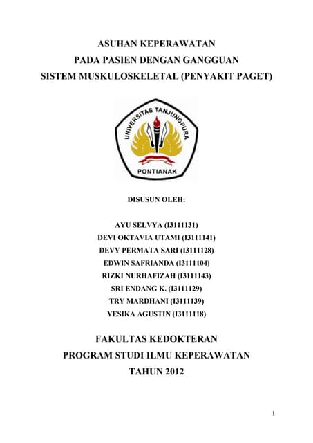 Asuhan keperawatan pada penyakit paget