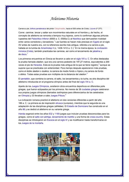 Atletismo historia tumbaco