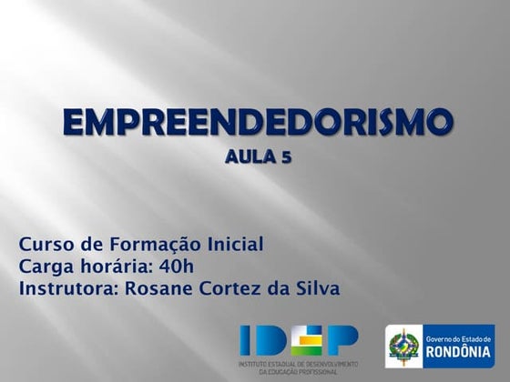 Aula Habilidades Empreendedoras na área de empreendedorismo
