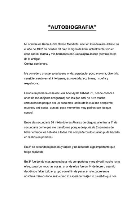 autobiografia