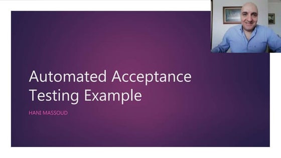 Automated Acceptance Testing Example