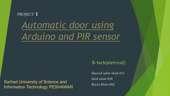Automatic door using arduino