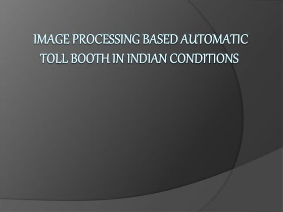 Automatic toll booth