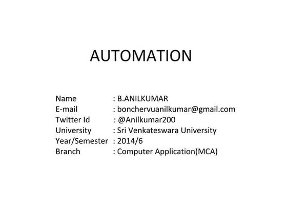 Automation