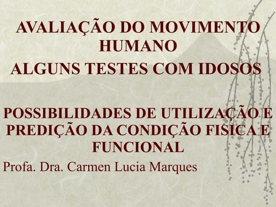 Avalação do idoso