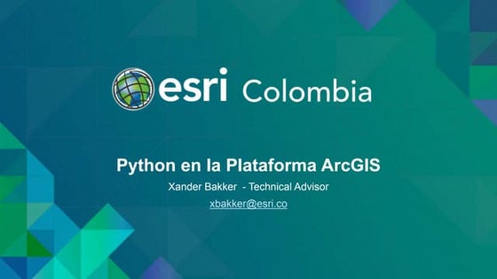Python en la Plataforma ArcGIS