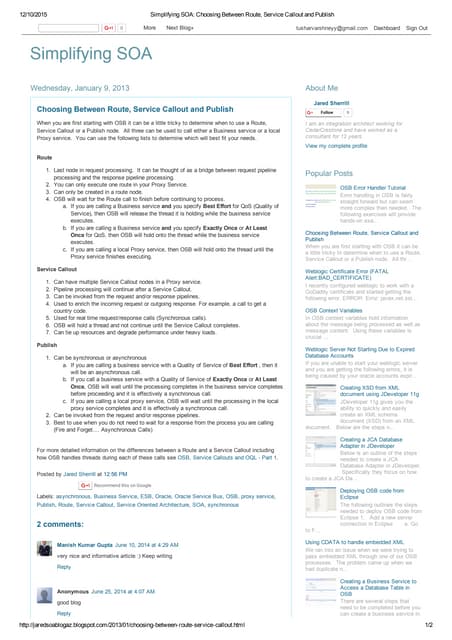 Simplifying SOA_ Choosing Between Route, Service Callout and Publish