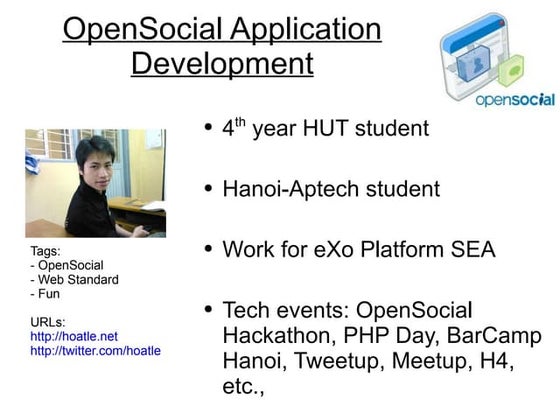 Barcamphanoi Opensocial Application Development