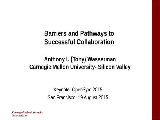 Barriers & Pathways to Successful Collaboration