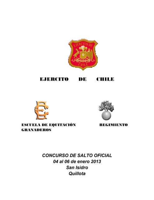 BASES TECNICAS PROGRAMA CONCURSO DE VERANO  REGIMIENTO GRANADEROS & ESCUELA D...