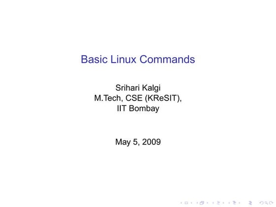 Basic linux commands