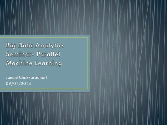 Parallel Machine Learning- DSGD and SystemML