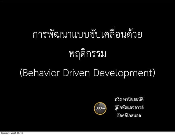 Bdd bug day2013