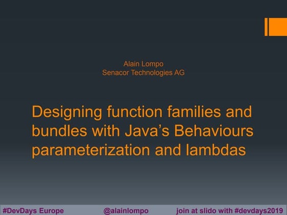 Designing function families and bundles with java's behaviors parameterisatio...