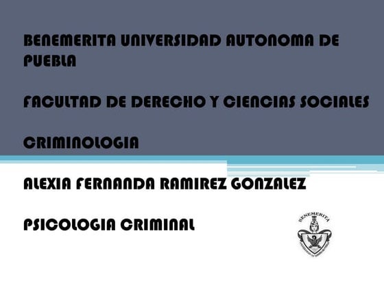 Psicología Criminal