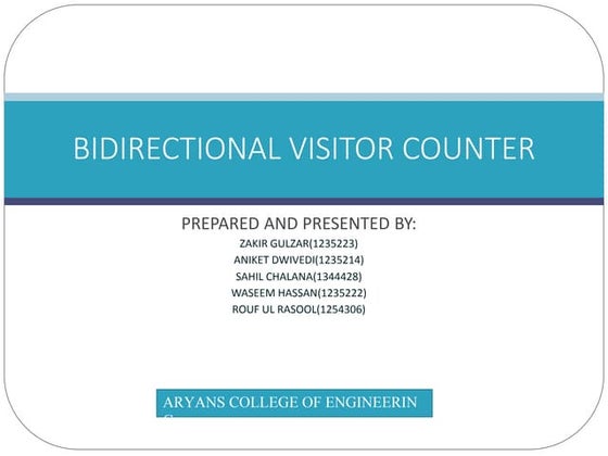 Bidirectional visitor counter