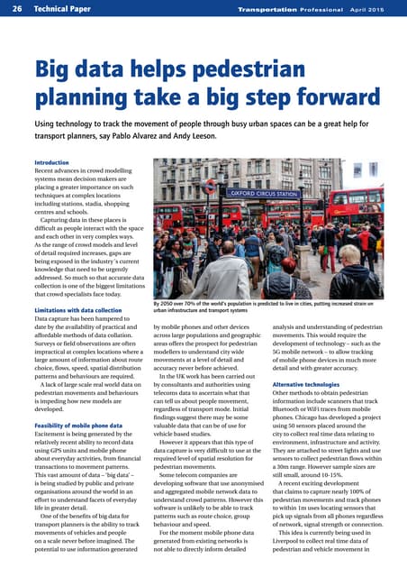 Big data helps pedestrian planning take a big step forward