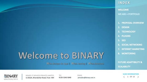 Binary's cms website development ppsx-slide share